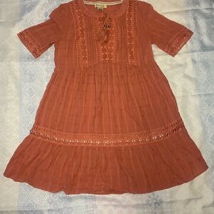 Davina Boho Coral Dress